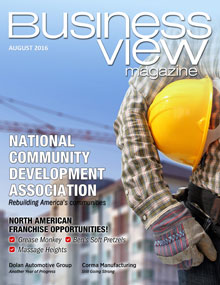 August 2016 issue cover of Business View Magazine.