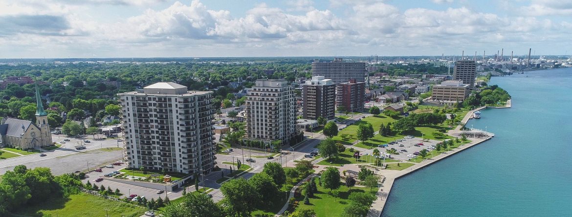 Sarnia, Ontario aerial view.