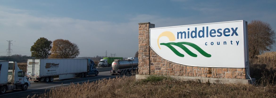 Middlesex County sign.