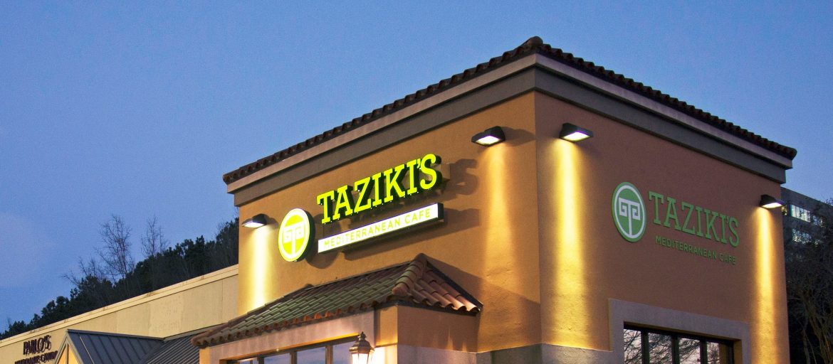Taziki’s Mediterranean Café building.