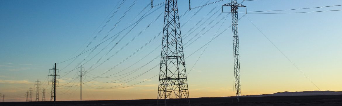 National Association of Tower Erectors. A row of electric power lines on large metal towers.