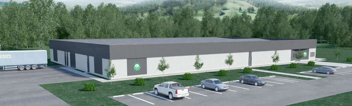 Maple Leaf Green World; 3D Rendering for Telkwa Facility.