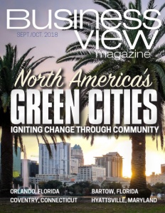 The September 2018 issue cover of Business View Magazine.