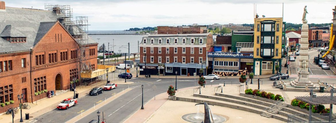 New London CT city street.