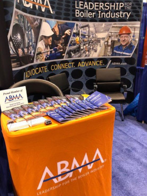 American Boiler Manufacturers Association booth at a conference.