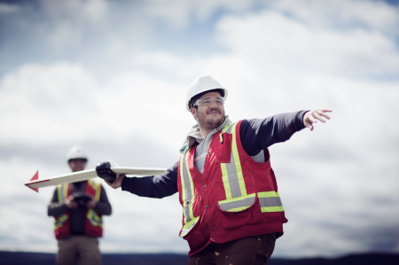 Anaconda Mining, a SmartPlane UAV Drone is launched by Eric Knisley.