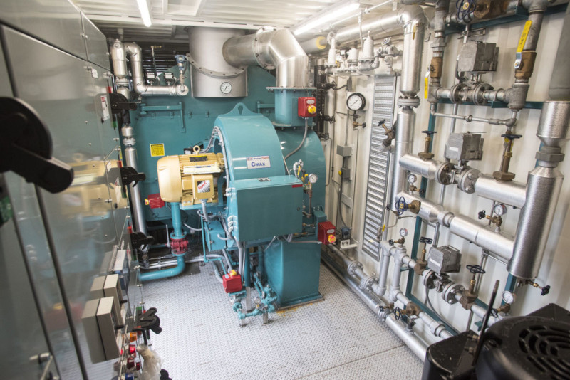 Nationwide Boiler Inc., inside the world's largest mobile boiler room. 1000hp.