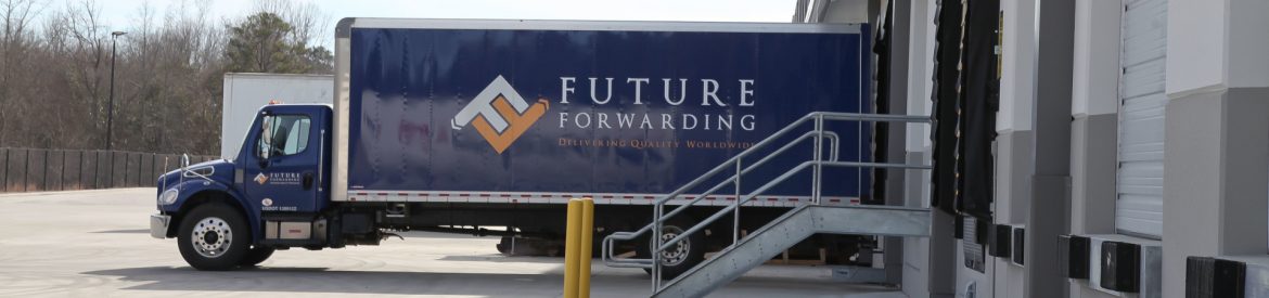 Future Forwarding truck at a loading dock.