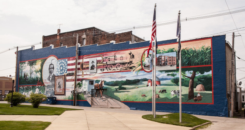 Veterans Park Mural in Frankfort Indiana.