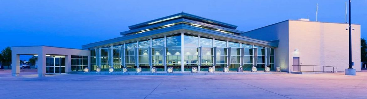 Redding Municipal Airport terminal building.