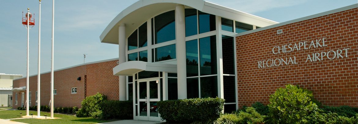 Chesapeake Regional Airport building terminal.