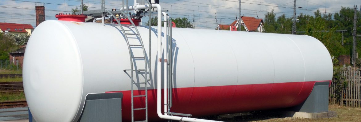 Pressure Vessel Manufacturers Association. A large tanke above ground with a latter and access on top.