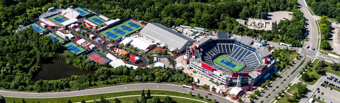 Aviva Centre aerial view.