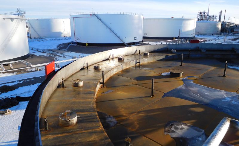 Phillips Tank & Structure Steel Tank with a floating roof.