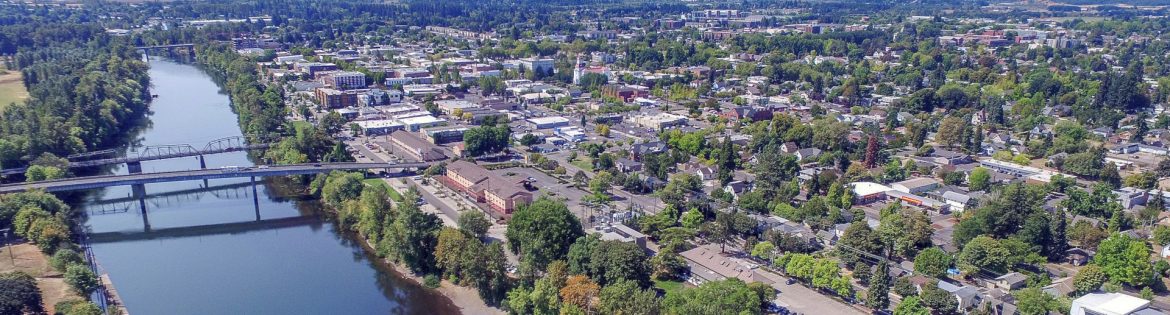 Benton County, Oregon aerial view.
