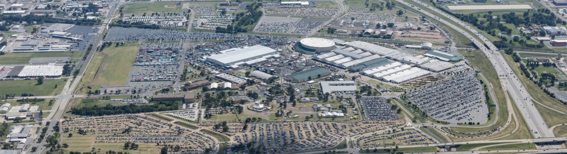Oklahoma State Fair Park aerial view.