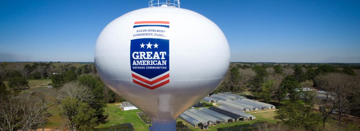 Phoenix Fabricators & Erectors, LLC example of work showing a water tower done for Crestview, Florida.