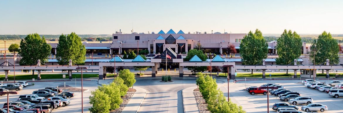 The Colorado Springs Airport view from parking lot.