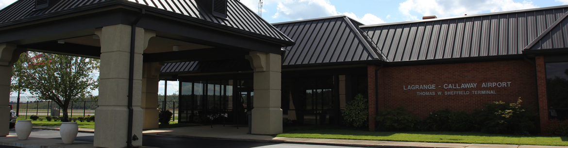 LaGrange Callaway Airport building from the road.