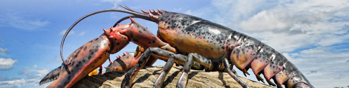 Shediac Lobster Shop Ltd feature image showing a large lobster statue.