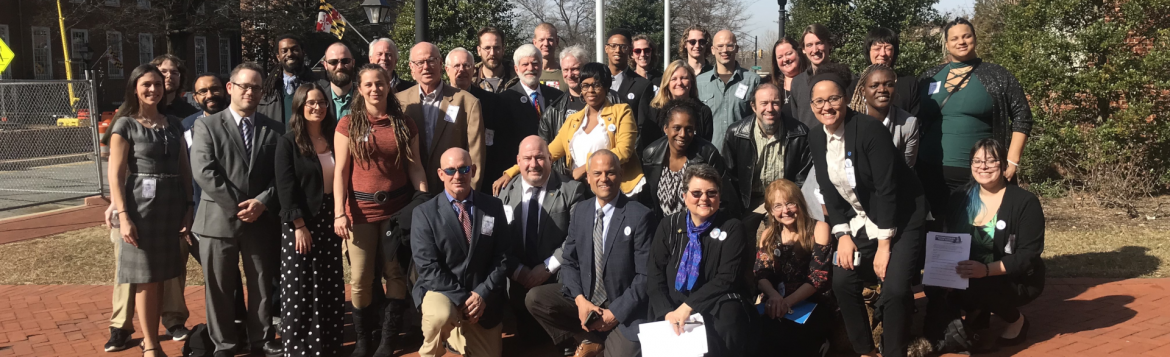 Marijuana Policy Project MD Lobby Day group photo with Liv Naugle.