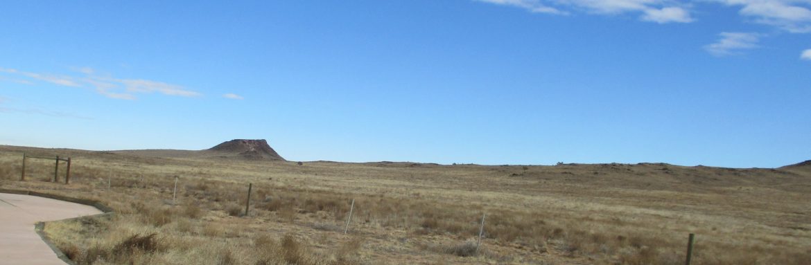 Roswell International Air Center, stock photo of new mexico land and sky.