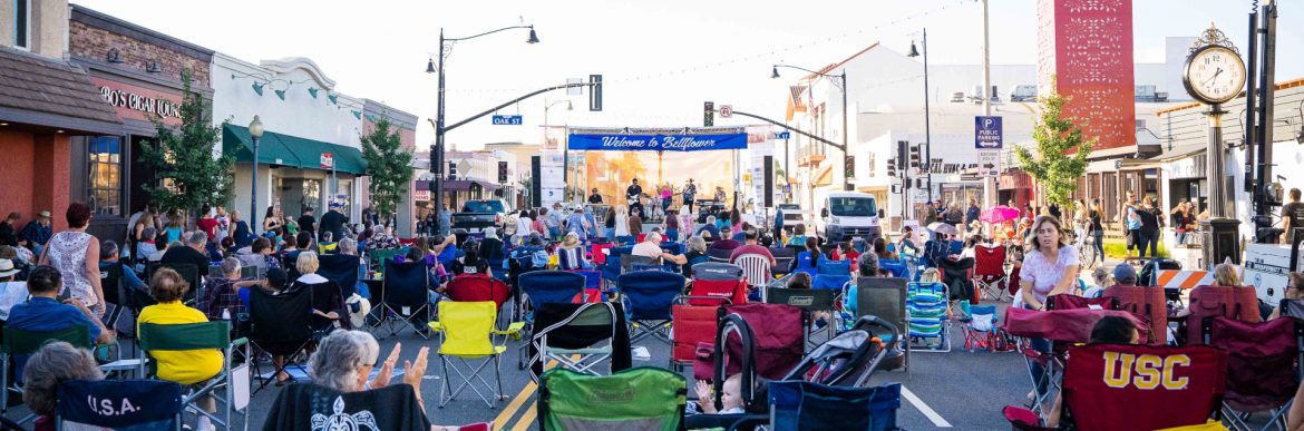 Bellflower, California downtown streetfest concert.