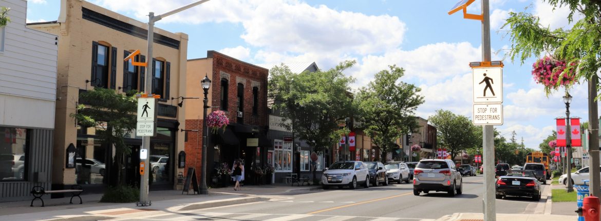 Erin, Ontario city street view.