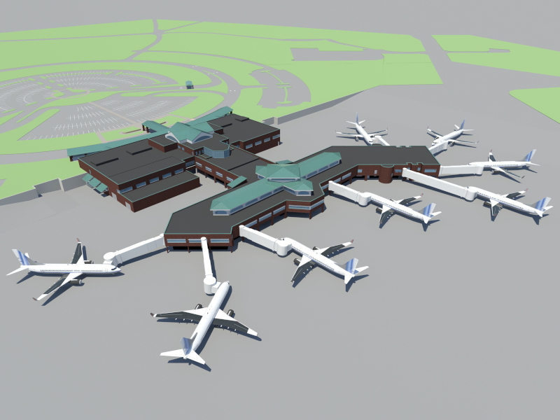 Wilmington International Airport ILM expansion rendering.