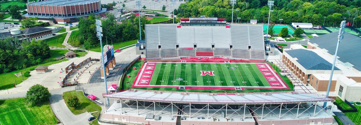Yager Stadium aerial view.