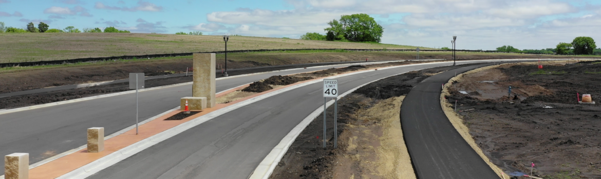 Cottage Grove, Minnesota Parkway under construction.