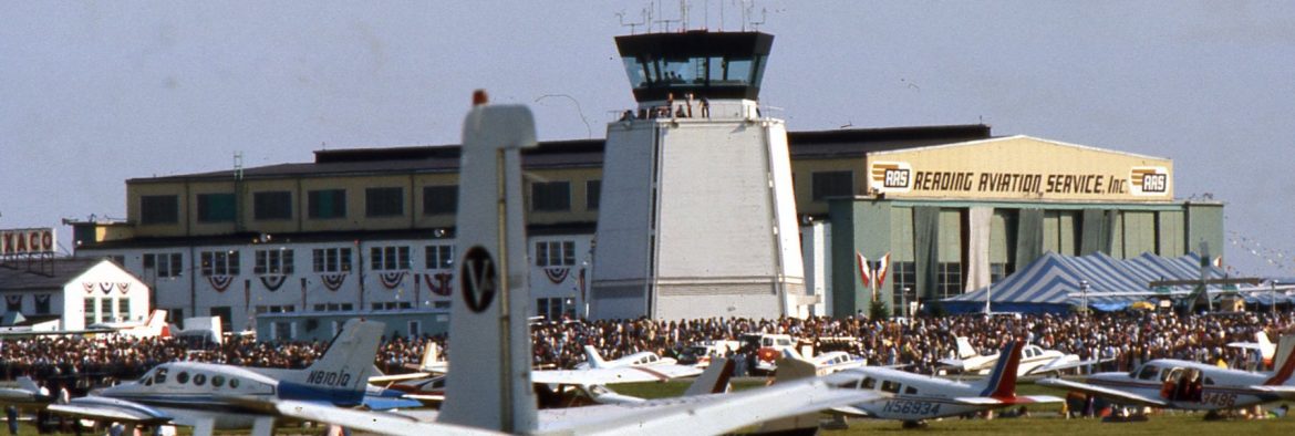 Reading Regional Airport hangar during airshow.