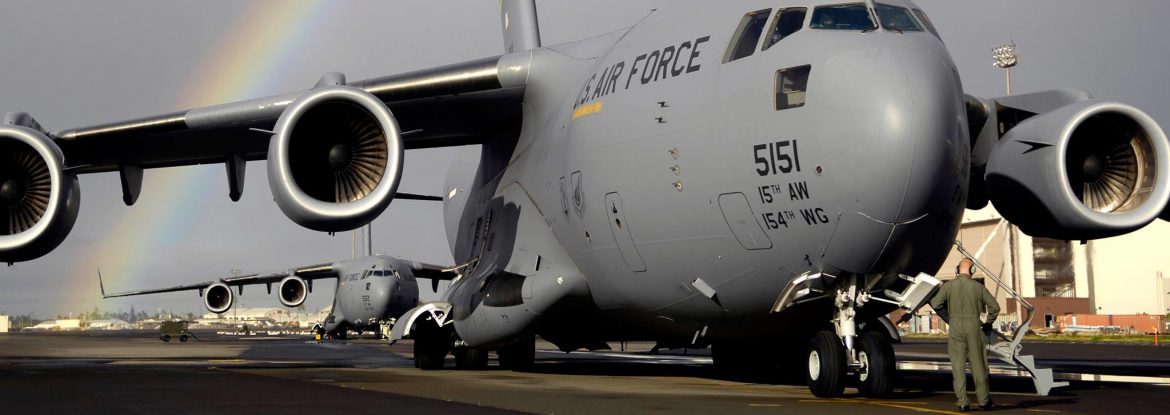 Warner Robins, Georgia Air Force Plane on runway.