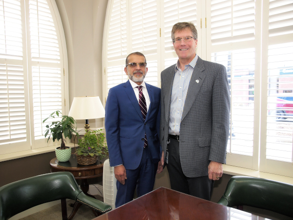 Collingwood, Ontario Mayor Brian Sanderson and CAO Fareed Amin