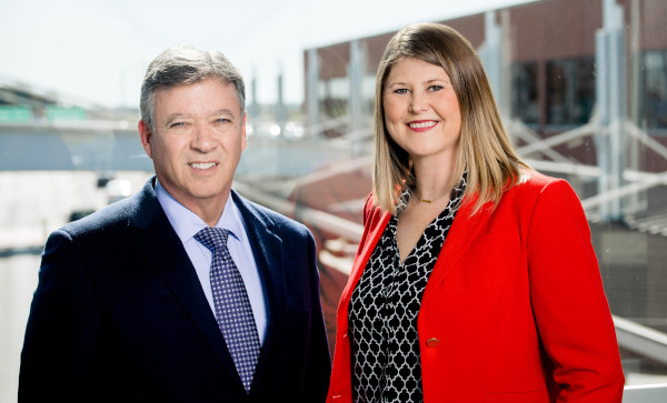 Des Moines International Airport, Kevin Foley and Kayla Kovarna.