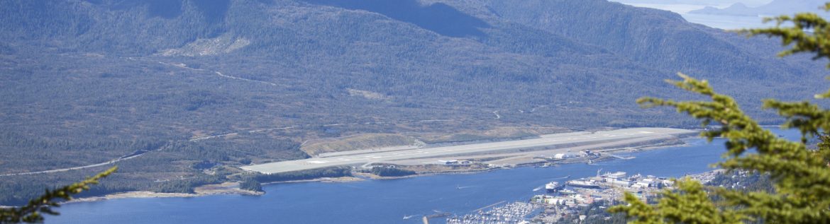 Ketchikan International Airport aerial view.