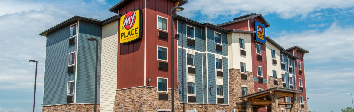 Venerts Hotel Management Inc. My Place building exterior.