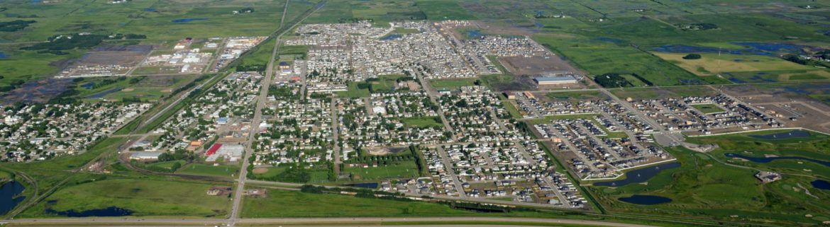 Warman, Saskatchewan aerial view.