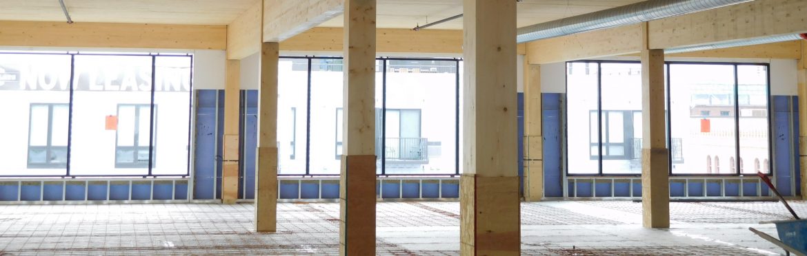 Maxxon Corporation floor example at construction site.