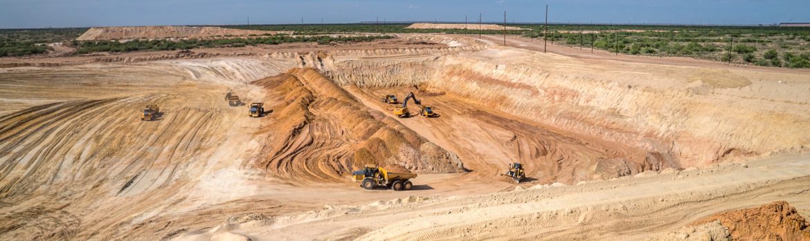 Black Mountain Sand sand pit with vehicles working