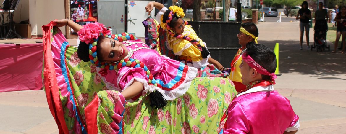 Douglas, Arizona Douglas Days dancers in bright clothing.