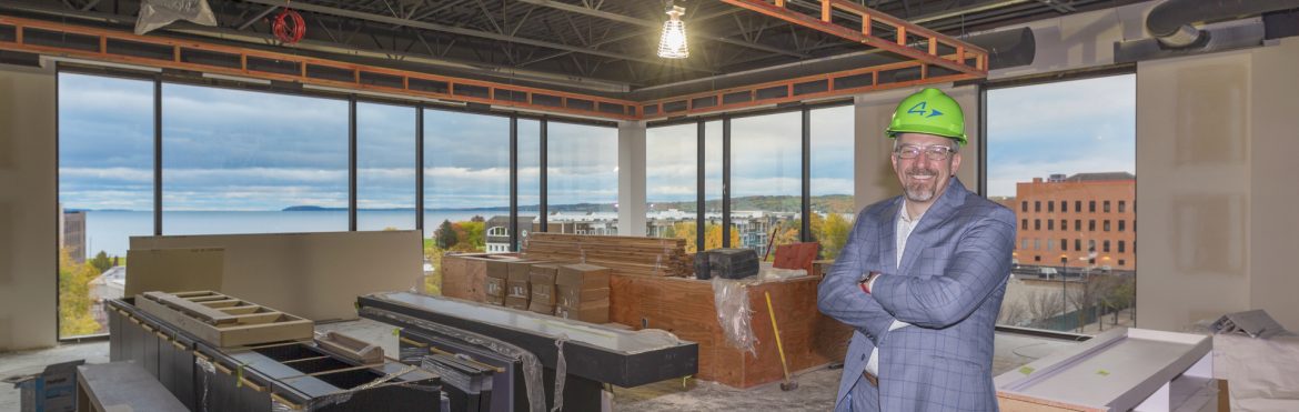 4Front Credit Union, Andy Kempf at the Administrative Center Work Cafe.