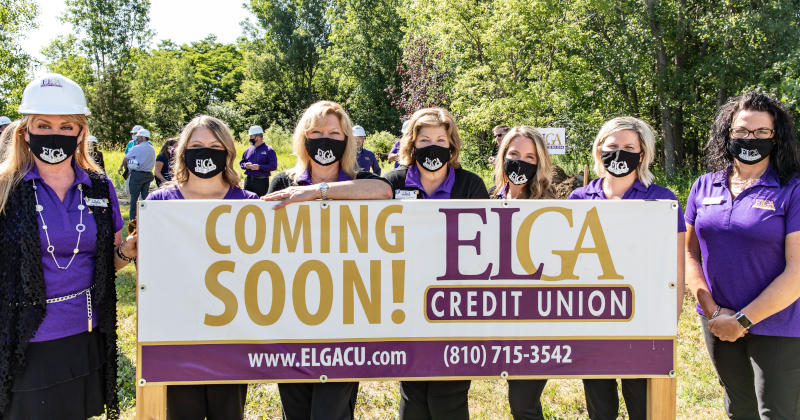 Elga Credit Union Management Team Grand Blanc Groundbreaking.