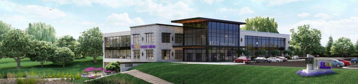 Elga Credit Union Grand Blanc Headquarters Rendering.