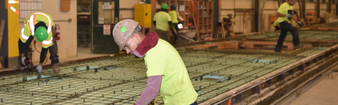 Conewago Manufacturing LLC Precast with areas working on rebar
