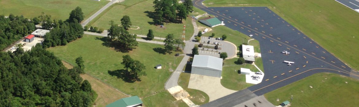 Lumberton Municipal Airport aerial view.