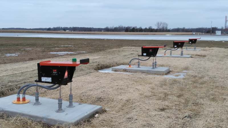 Allen County Airport new runway lights