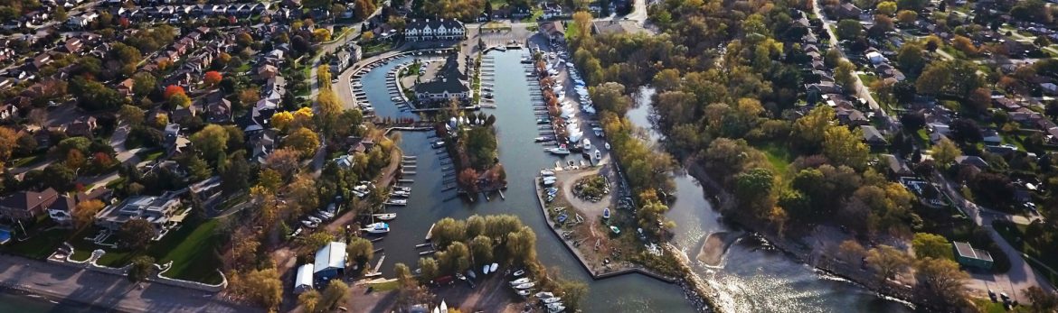 Grimsby, Ontario Forans Marina aerial
