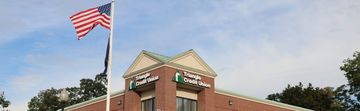 Triangle Credit Union, founded in 1939, serves the southern counties of New Hampshire and northern counties of Massachusetts. Pictured: Flagship branch on Franklin Street in Nashua, NH.
