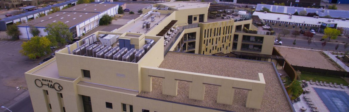 National Roofing, aerial view of a rooftop